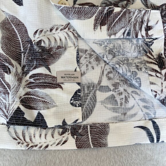 Quiksilver Waterman Collection Men's Button Up Shirt Comfort Fit XXL EUC - Picture 8 of 12